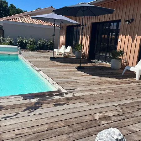 Вилла Des Oliviers 8 Personnes Avec Jardin Piscine St Julien En Born Contis Сен-Жюльен-ан-Борн