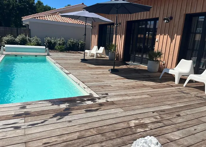 Вилла Des Oliviers 8 Personnes Avec Jardin Piscine St Julien En Born Contis Сен-Жюльен-ан-Борн